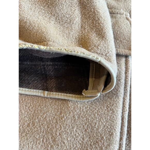 Burberry London Duffle Coat XS Camel Wool Toggle Hooded Made in England Vtg - Picture 12 of 16